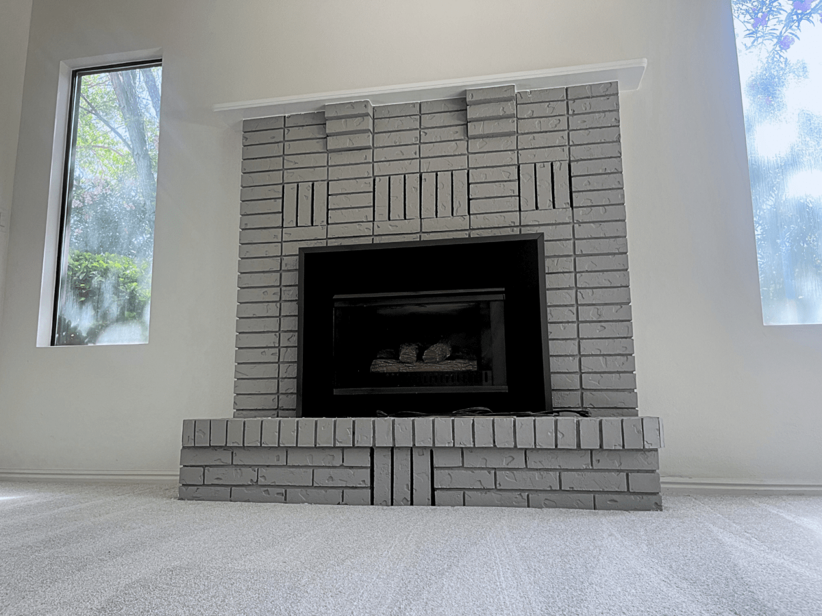 Wild & Free Painting Painted-Brick-Fireplace Ignite Style with Our Professional Fireplace Painting  