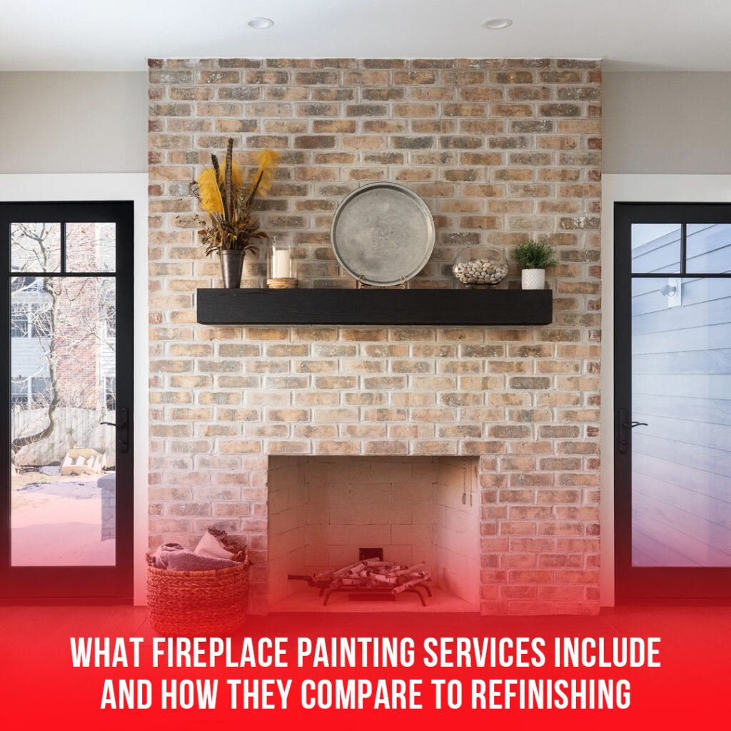 What Fireplace Painting Services Include and How They Compare to Refinishing